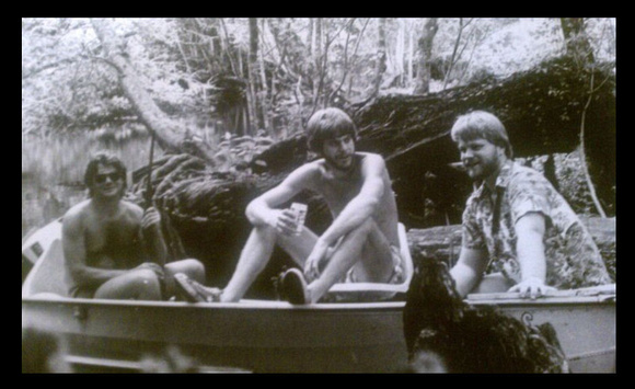 John, Jack and Keith out getting into trouble on the Withlacoochee River about 1978