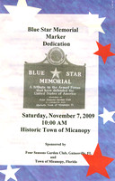 Bluestar Memorial Marker Dedication - 11/07/2009